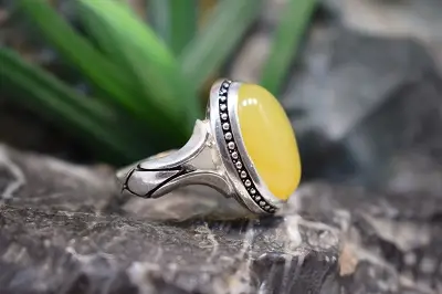 انگشتر نقره با نگین شرف شمس