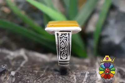 انگشتر نقره با نگین شرف شمس