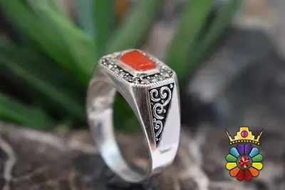 انگشتر نقره مردانه با نگین مارگازیت