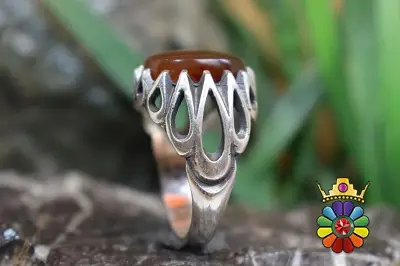 انگشتر عقیق یمن قرمز