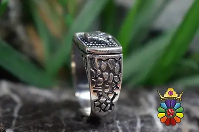 انگشتر نقره با طرح تاج