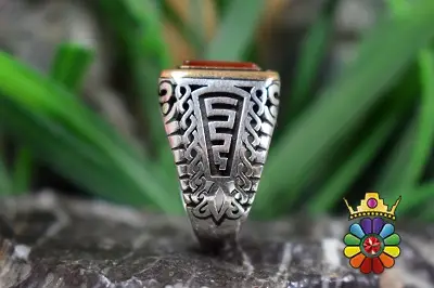 انگشتر نقره مردانه با طرح ورساچ