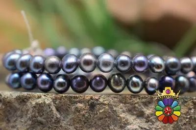 رشته مروارید سیاه سایز 6