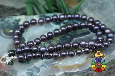 رشته مروارید سیاه سایز 7