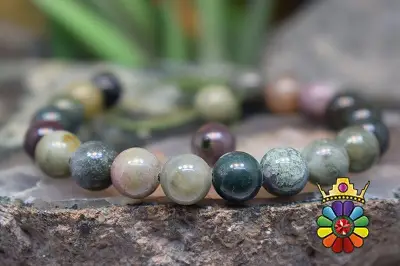 دستبند عقیق خزه ای