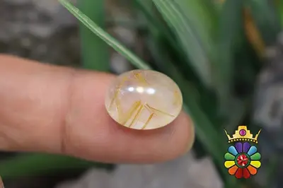 کوارتز روتیل دار طلایی