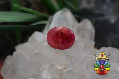 یاقوت سرخ معدنی اشباع رنگ شده