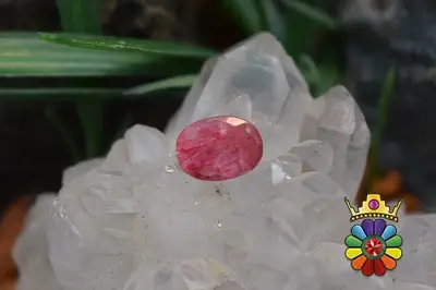 یاقوت سرخ معدنی اشباع رنگ شده
