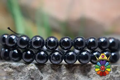 رشته تورمالین سیاه سایز 8