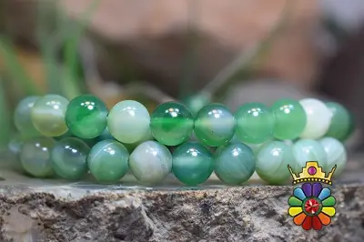 رشته عقیق سبز سایز 8