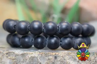 رشته عقیق سیاه سایز 10 (اونیکس)