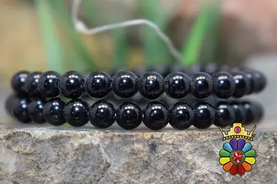 رشته عقیق سیاه سایز 6 (اونیکس)